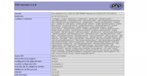 phpinfo